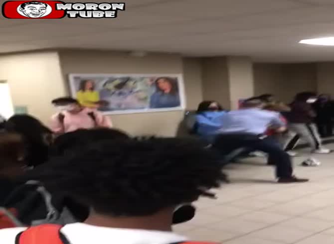 Video :Encouraged by their peers, a student clashes with the principal